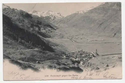 Andermatt gegen die Furka. jahr 1905