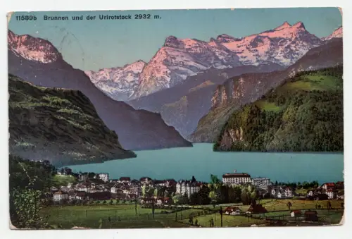 Brunnen und der Urirotstock. jahr 1911