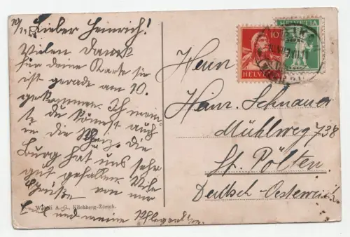 Brunnen und der Urirotstock. jahr 1911