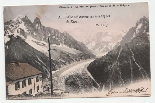 Chamonix - La Mer de glace - Vue prise de la Flegere. jahr 1903