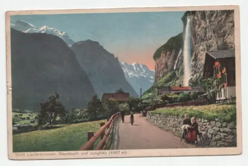 Lauterbrunnen. Staubbach und Jungfrau.