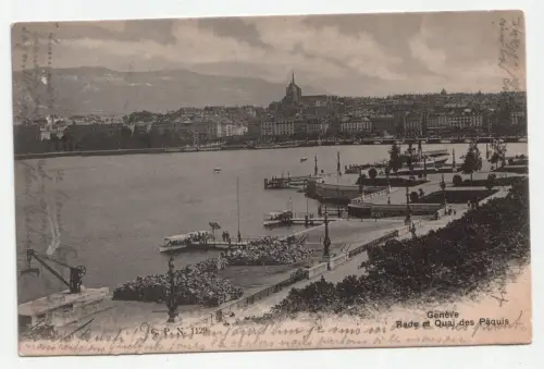 Geneve. Rade et Quai des Paquis. jahr 1903