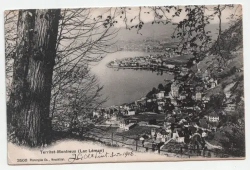 Territet-Montreux (Lac Leman). jahr 1905