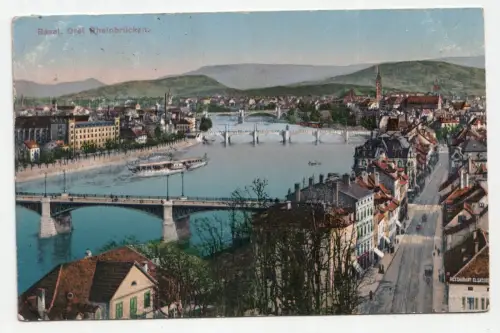 Basel. Drei Rheinbrücken. jahr 1912
