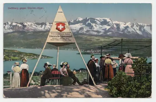 Uetliberg gegen Glarner-Alpen. jahr 1915
