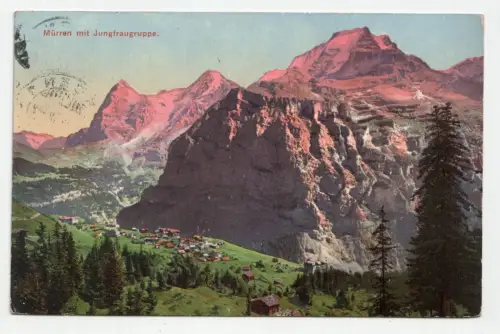 Mürren mit Jungfraugruppe. jahr 1912