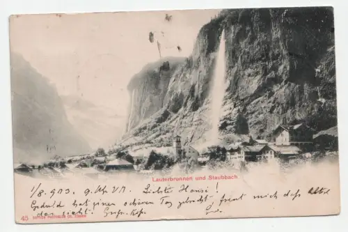 Lauterbrunnen und Staubbach. jahr 1903