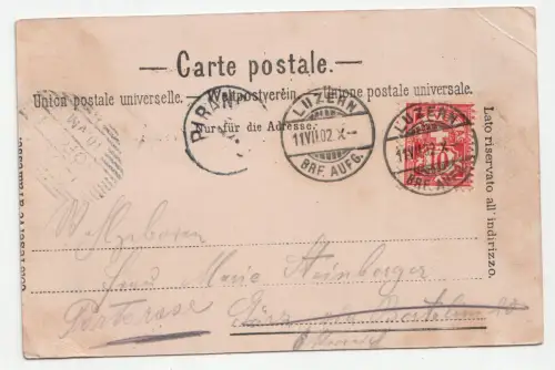 Luzern und die Alpen. jahr 1902