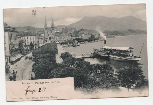 Luzern - Promenade und Rigi. jahr 1903