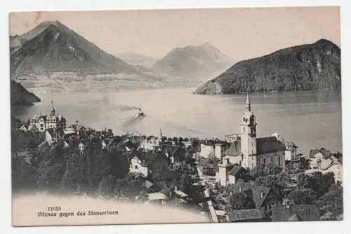 Vitznau gegen das Stanserhorn. jahr 1906