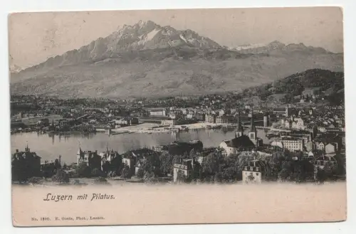 Luzern mit Pilatus. jahr 1906