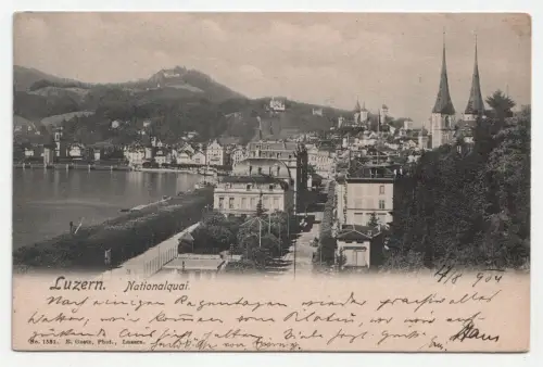 Luzern. Nationalquai. jahr 1904