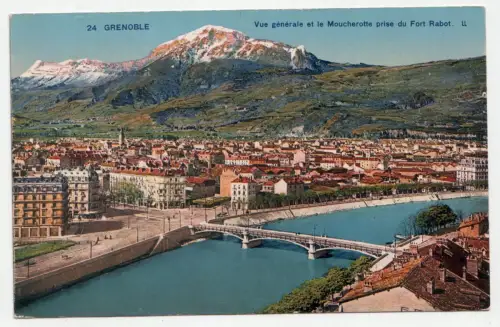 Grenoble. Vue generale et le Moucherotte prise du Fort Rabot.