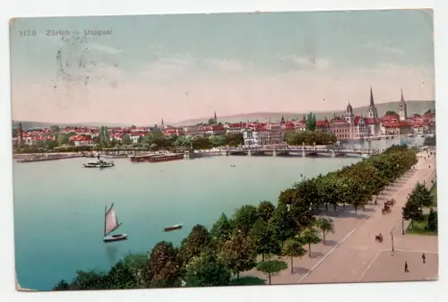 Zürich - Utoquai. jahr 1911