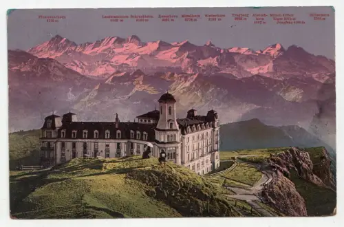 Rigi-Kulm (1800 m) und die Berner-Hochalpen. jahr 1910