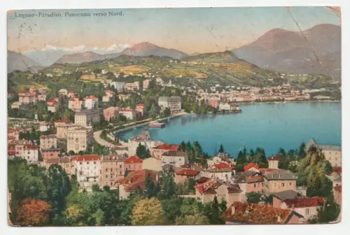 Lugano-Paradiso. Panorama verso Nord. jahr 1913