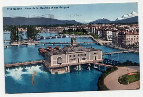 Geneve. Ponts de la Machine et des Bergues