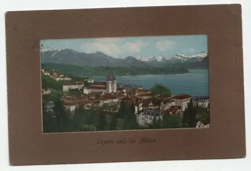 Luzern und die Alpen. jahr 1908