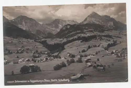 Unterwasser im Toggenburg m. Stoss, Säntis, Schafberg. jahr 1919