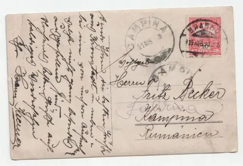 Alte Postkarte, Schweiz, Berge, Campina stempel