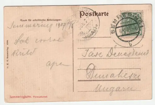 Semmeringbahn. Polerustunnel. jahr 1907