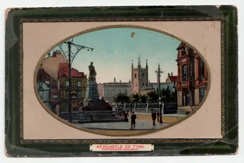 Newcastle on tyne. Stephenson s monument. // Alte Ansichtskarte