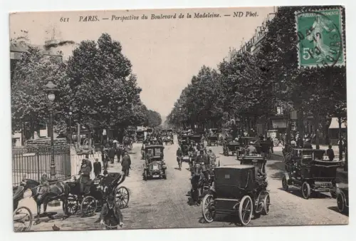 Paris. Perspective du Boulevard de la Madeleine. circa 1910