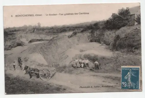 Montchevrel (Orne). Le Rocher - Vue generale des Carrieres. // Alte AK