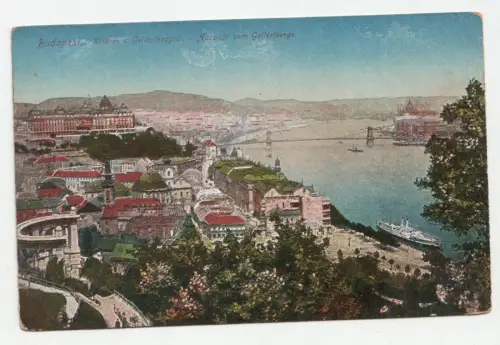 Budapest. Kilatas a Gellerthegyröl. Aussicht vom Gellertberge. // Feldpost