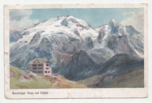 Bamberger Haus auf Fedaja. jahr 1906