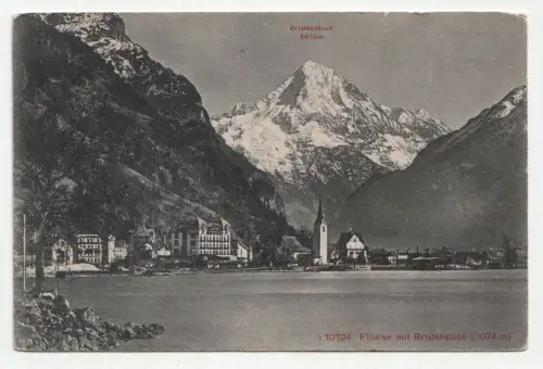 Flüelen mit Bristenstock (3074 m). jahr 1910