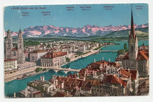 Zürich und die Alpen