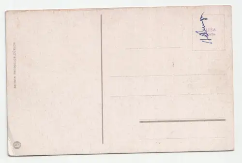 Zürich. Alpenquai, Rotes Schloss und Tonhalle.