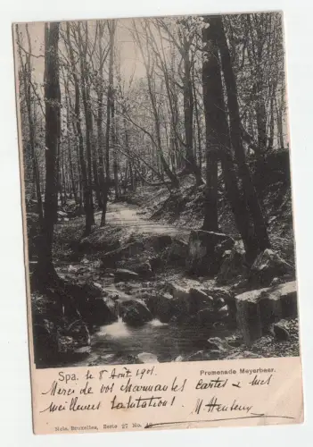 Spa. Promenade Meyerbeer. jahr 1901