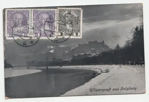 Wintergruß aus Salzburg. circa 1912