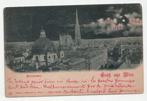 Panorama. Gruß aus Wien. jahr 1899