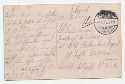 Deutsche Heldengräber. jahr 1917 // Feldpost
