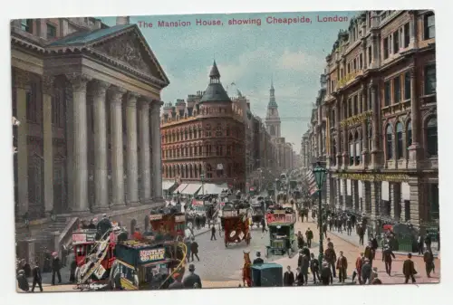 The Mansion House, showing Cheapside, London. jahr 1911