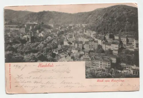 Karlsbad. Blick vom Panorama. jahr 1900