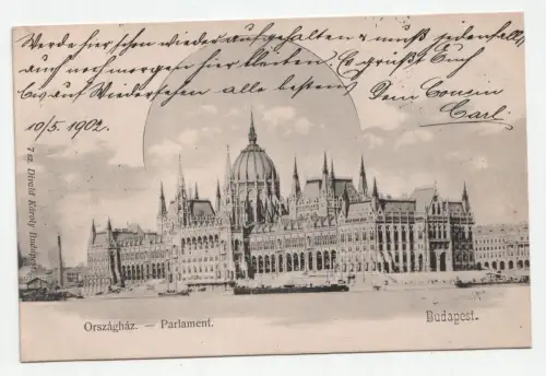 Orszaghaz - Parlament. Budapest. jahr 1902