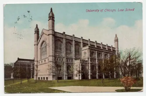 University of Chicago, Law School. year 1910
