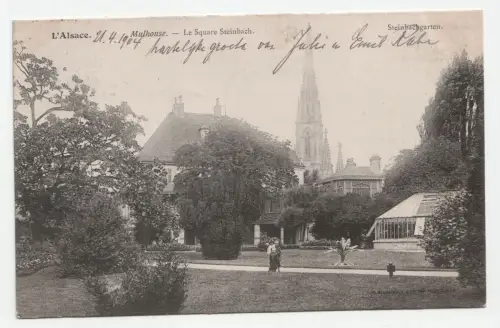 L Alsace. Mulhouse. Le Square Steinbach. jahr 1904