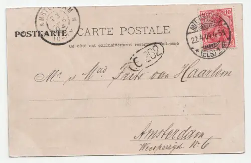 L Alsace. Mulhouse. Le Square Steinbach. jahr 1904