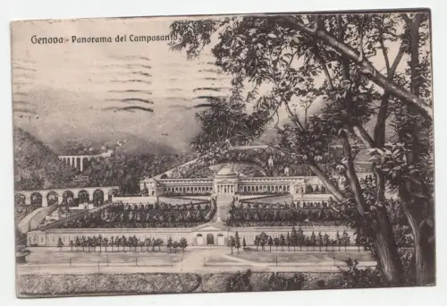 Genova. Panorama del Camposanto.