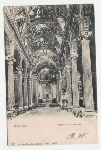 Genova. Interno S. S. Nunziata. jahr 1906