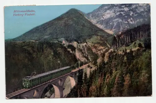 Mittenwaldbahn, Vorberg-Viadukt. jahr 1919