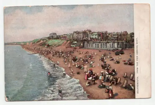 Bournemouth. From the Pier Looking West. year 1906