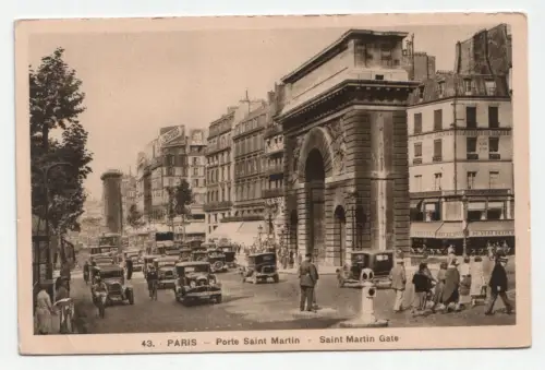 Paris. Porte Saint Martin - Saint Martin Gate.