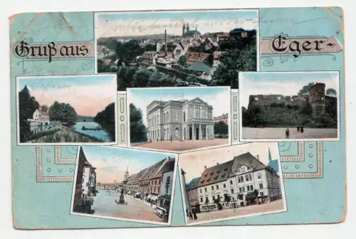 Gruß aus Eger // Alte Ansichtskarte