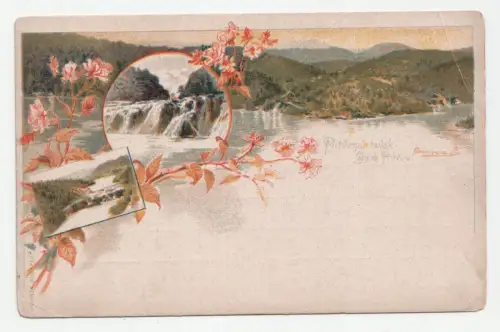 Plitvice tavak. Lacs de Plitvice. // Alte Ansichtskarte